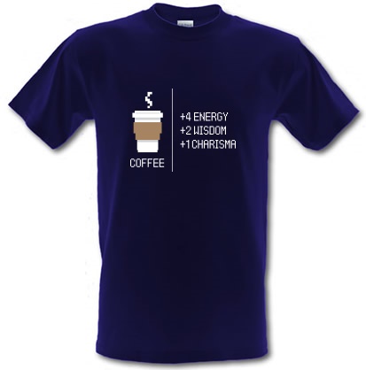 8 Bit Coffee male t-shirt.