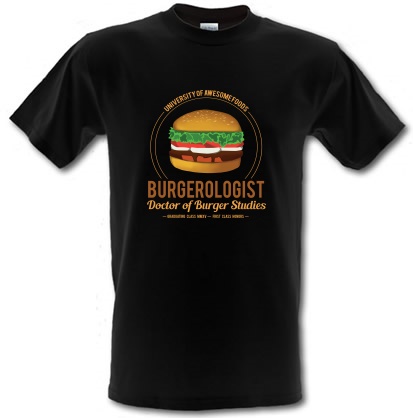 Burgerologist male t-shirt.
