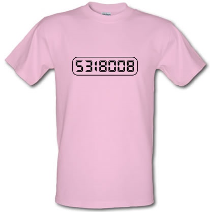 Calculator Boobies male t-shirt.