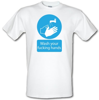 Wash Your FUCKING Hands Logo male t-shirt.