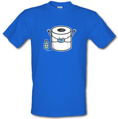 Toilet Roll Face Mask male t-shirt.