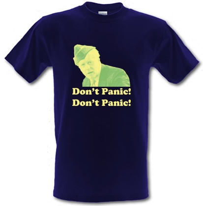 Don't Panic Boris Johnson male t-shirt.