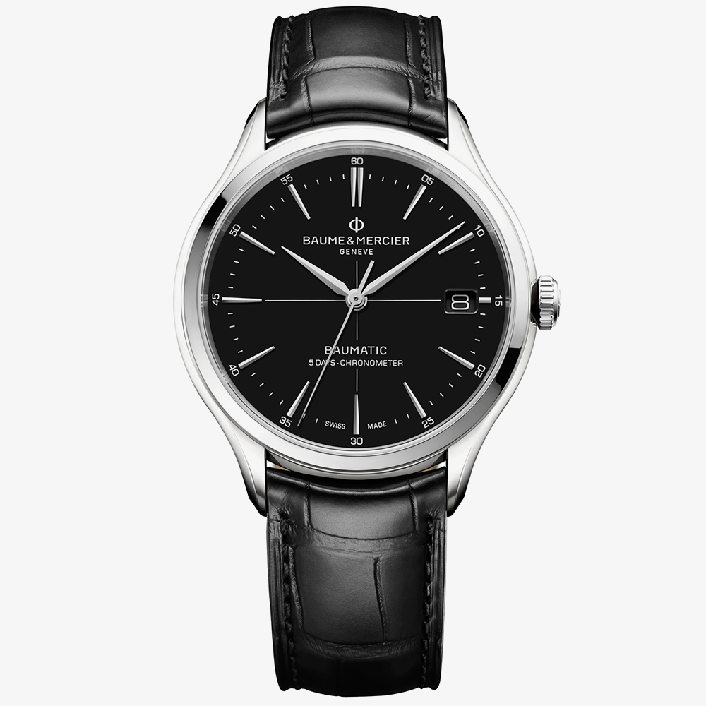Baume &amp; Mercier Mens Clifton Black Dial Watch 10692