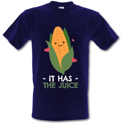 Corn It has the Juice male t-shirt.