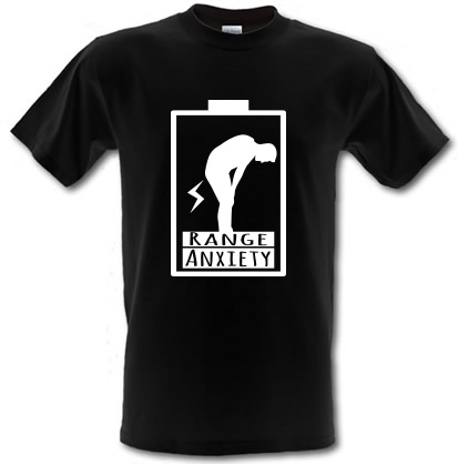 Range Anxiety male t-shirt.