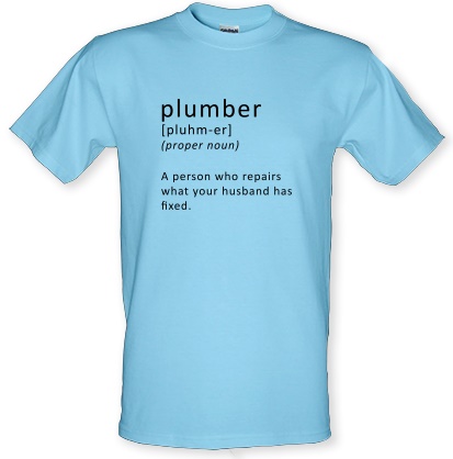 Plumber Definition male t-shirt.