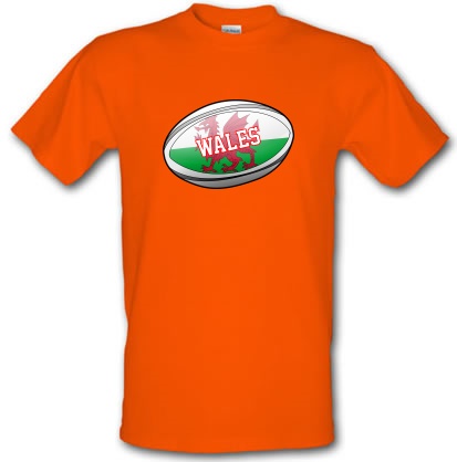 Welsh Rugby Ball Flag male t-shirt.