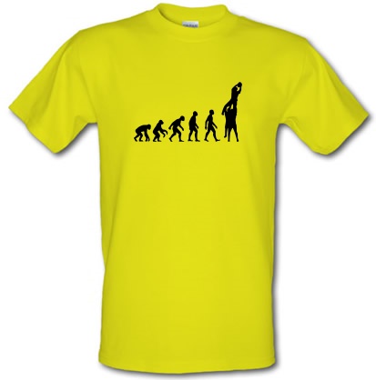 Evolution of man Rugby Lineout male t-shirt.