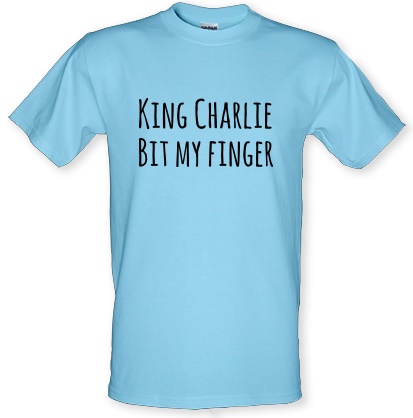 King Charlie Bit My Finger male t-shirt.