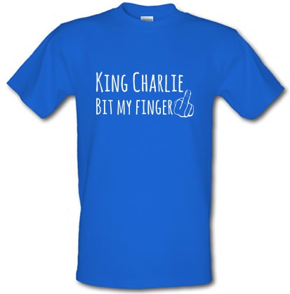 King Charlie Bit My Finger II male t-shirt.