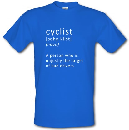 Funny Definition Cycling male t-shirt.