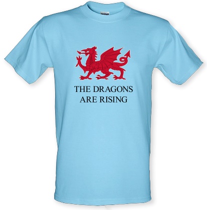 Wrexham The Dragons are Rising male t-shirt.