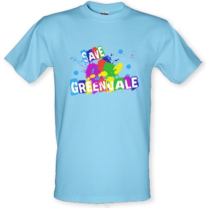 Save Greendale male t-shirt.