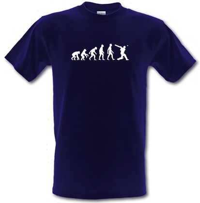 Evolution of Man Cricket Player male t-shirt.