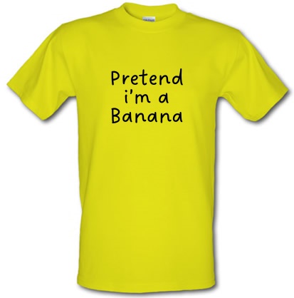 Pretend I'm a Banana lazy costume male t-shirt.