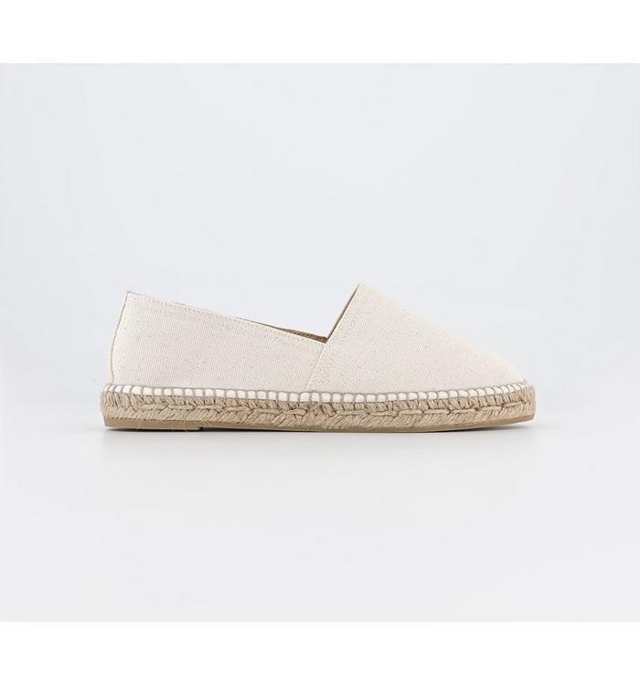 Gaimo For Office Camping Slip On Espadrilles Cream Canvas
