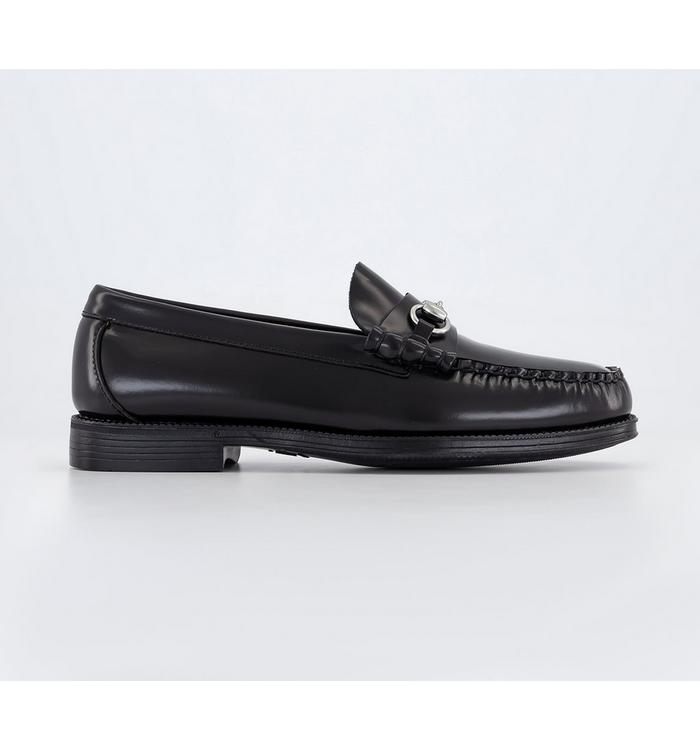 G.H Bass Easy Weejun Lincoln Moc Loafers Black Leather