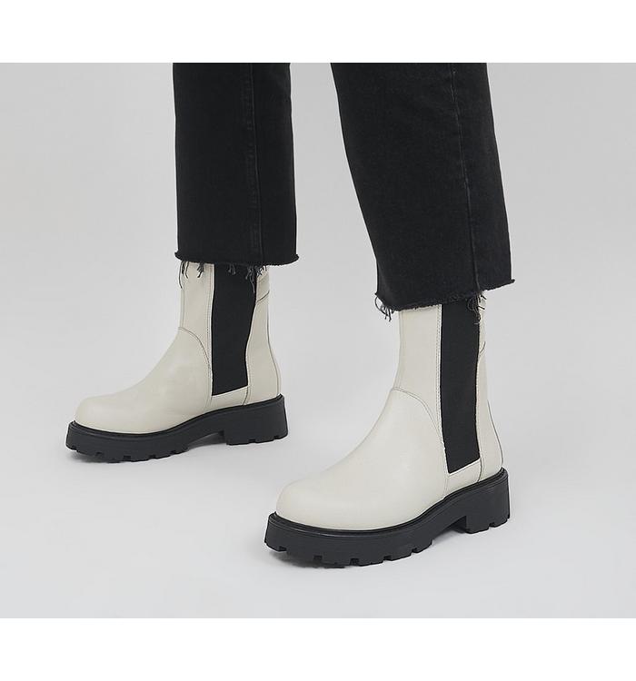 Vagabond Cosmo 2.0 High Chelsea Boots Off White