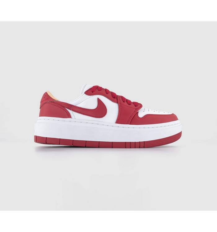 Jordan Air 1 Elevate Low Trainers White Fire Red White