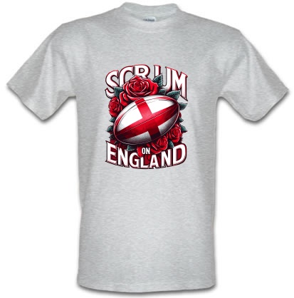 Scrum on England English Rugby male t-shirt.