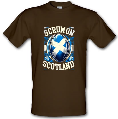 Scrum on Scotland Scottish Rugby male t-shirt.