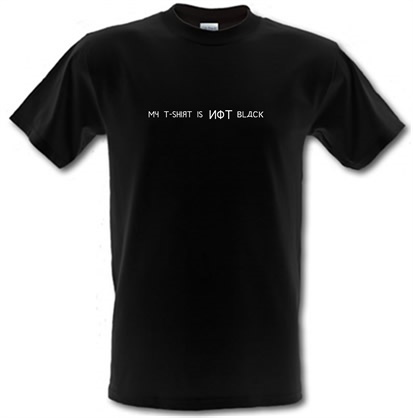 My t-shirt is not black male t-shirt.