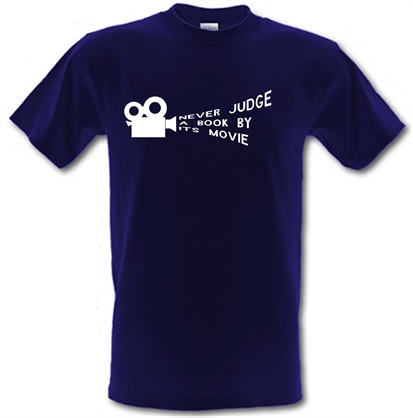 never judge a book by it's movie male t-shirt.