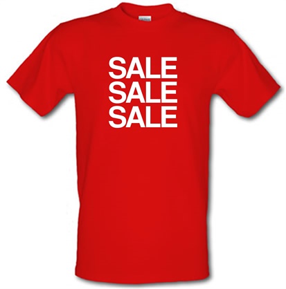 Sale Sale Sale male t-shirt.