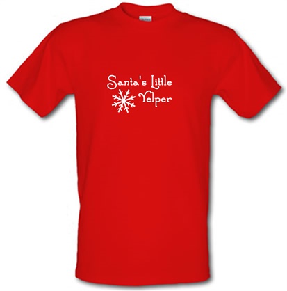 Santa's Little Yelper! male t-shirt.