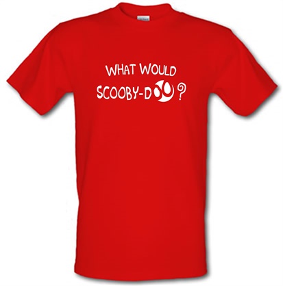 What Would Scooby Doo? male t-shirt.