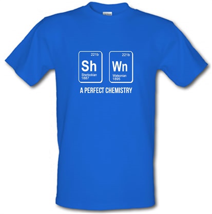 SherlockHolmes -A Perfect Chemistry male t-shirt.