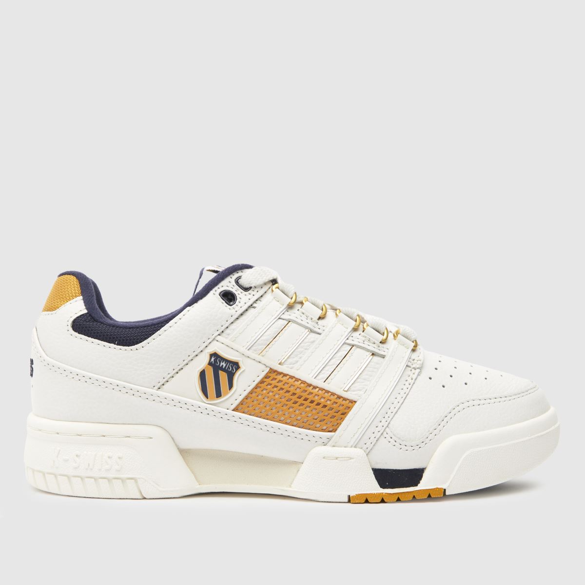K-SWISS gstaad gold trainers in white & gold