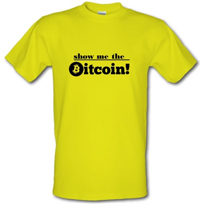 show me the bitcoin male t-shirt.