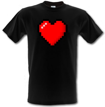 16 Bit Heart male t-shirt.