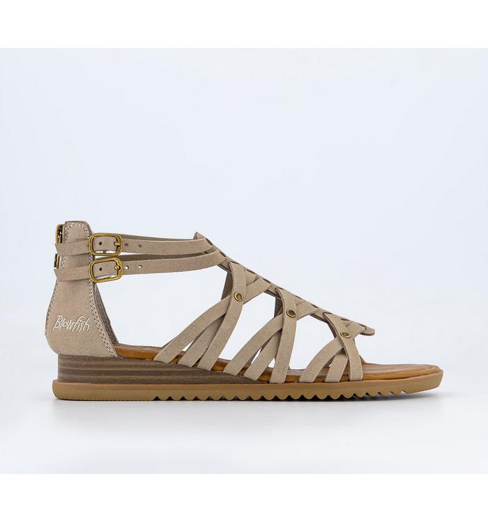 Blowfish Bloomy Weave Sandals Taupe