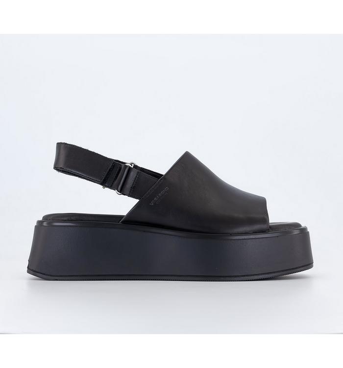 Vagabond Courntey Sling Back Sandals Black Leather