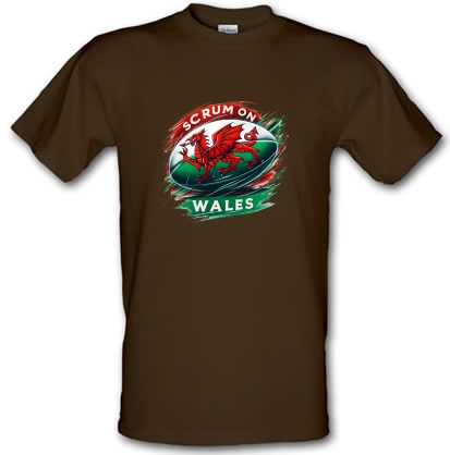 Scrum On Wales Welsh rugby male t-shirt.