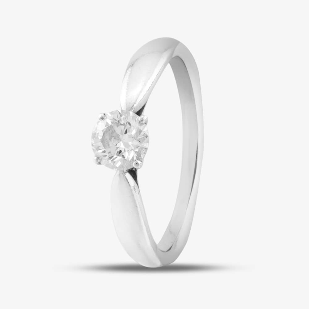 Pre-Owned Tiffany &amp; Co. Platinum 0.45ct Brilliant Cut Diamond Solitaire Ring 41481170
