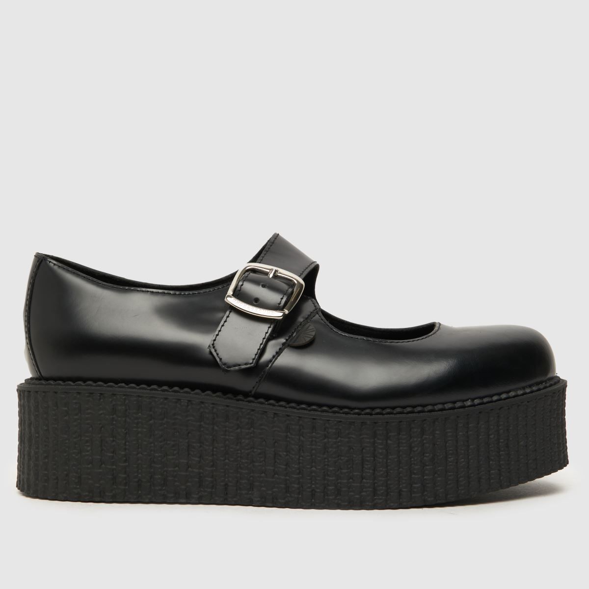 UNDERGROUND mary jane creeper flat shoes in black