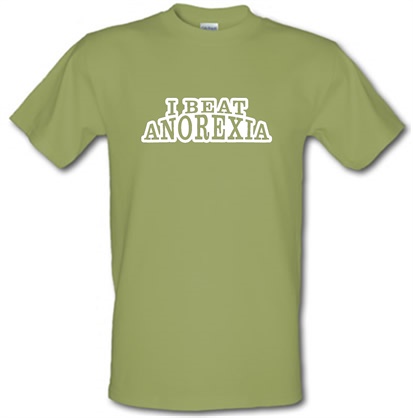 I Beat Anorexia male t-shirt.