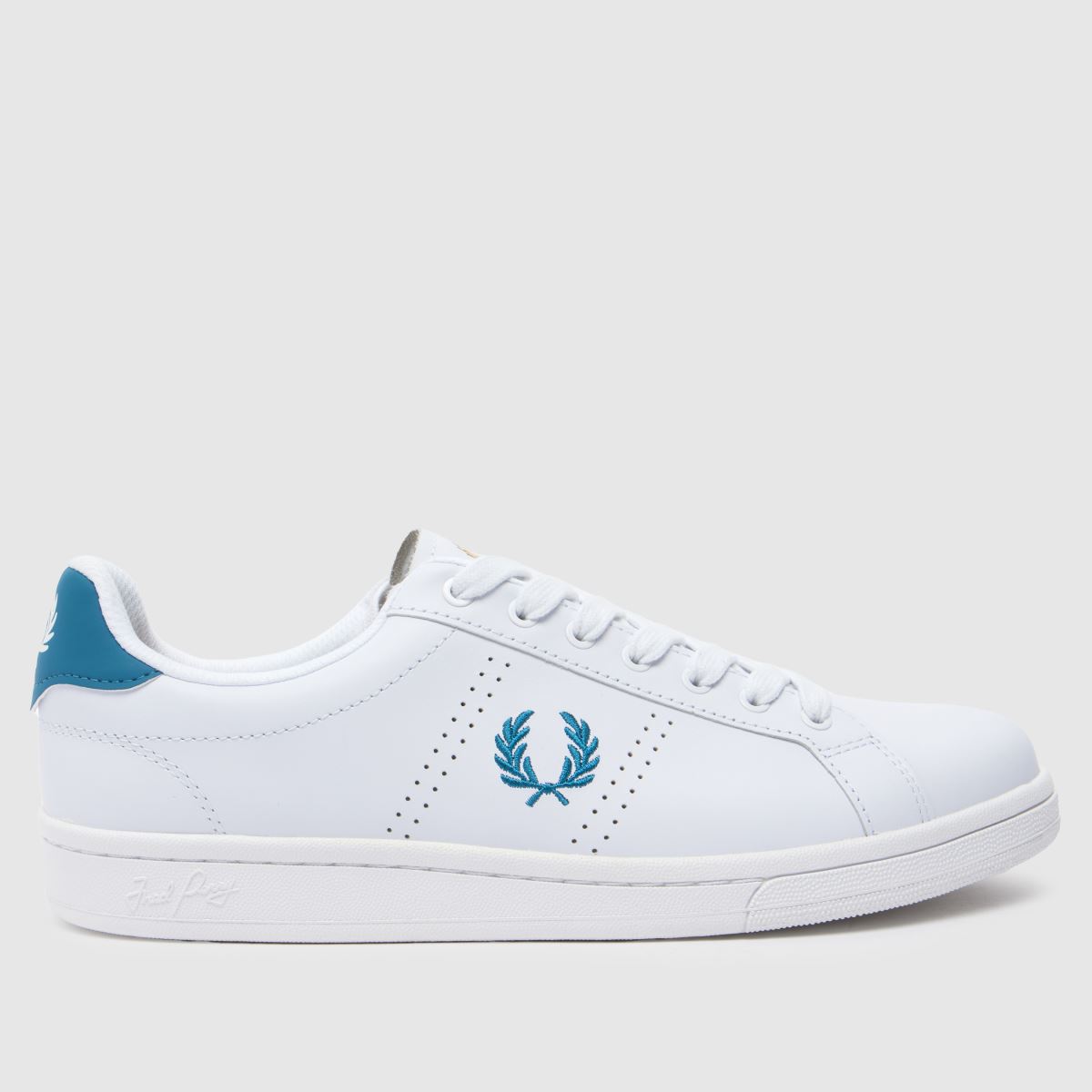 Fred Perry b721 trainers in white & pl blue
