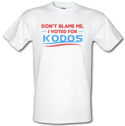 Don't Blame Me I Voted For Kodos male t-shirt.
