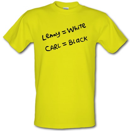 Lenny White - Carl Black. Homer Hand male t-shirt.